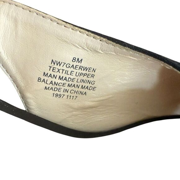 Nine West Gaerwen Gingham Bow Front Slip Back Black Heels Size Womens 8 - Picture 5 of 5